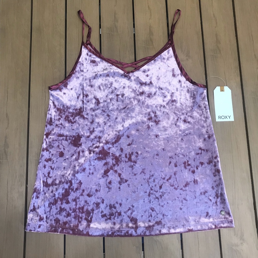 🎉HP⭐️ Roxy Pretty Strappy Velvet Top - Picture 3 of 5